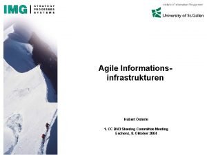 Agile Informationsinfrastrukturen Hubert sterle 1 CC BN 3