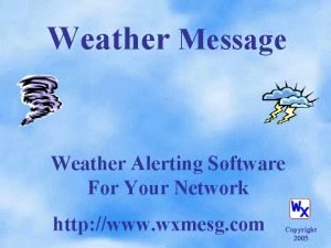 Weather alerting software