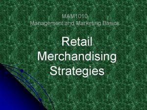 Retail merchandising basics