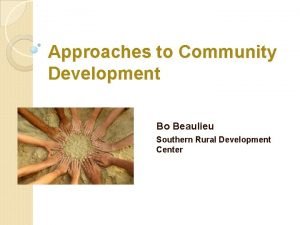 Self-help approach in community development examples