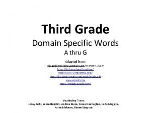 Word for grade 4