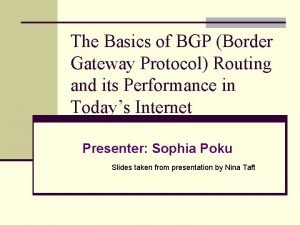 The Basics of BGP Border Gateway Protocol Routing