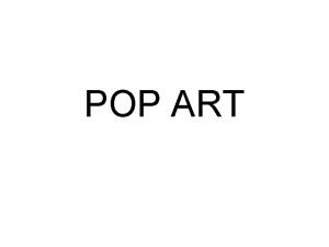 Definisi pop art