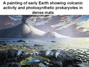 A painting of early Earth showing volcanic activity
