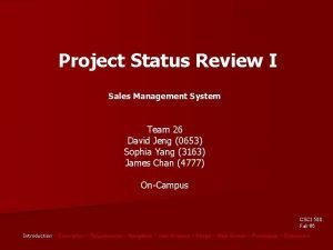 Project status review