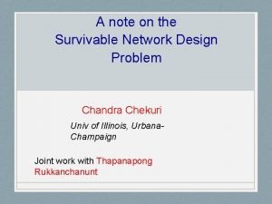 A note on the Survivable Network Design Problem