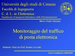 Universit degli studi di Catania Facolt di Ingegneria