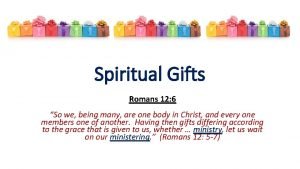 Romans 12 spiritual gifts