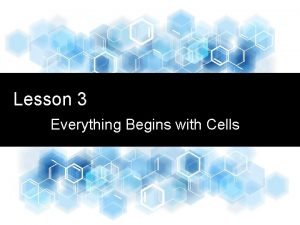 Lesson 3 everything begins with cells