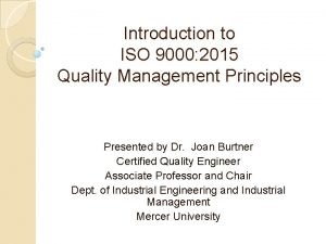Iso 9000 introduction