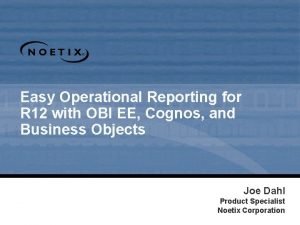 Obi reporting tool