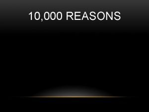 100 000 reasons