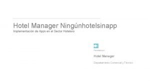 App hotel manager