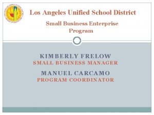 Los Angeles Unified School District Small Business Enterprise