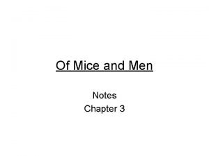 Of mice and men chapter 3