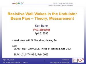 Resistive Wall Wakes in the Undulator Beam Pipe