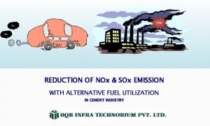 NOx SOx NOx REDUCTION OF NOx SOx EMISSION