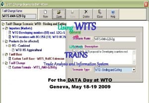 Using WITS with UNCTAD TRAINS Trade Analysis and