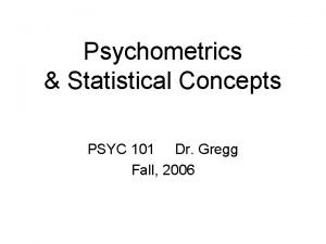 Psychometrics 101