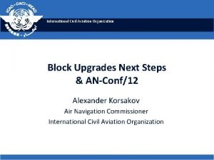Aviation system block upgrades Aviation system block upgrades