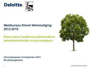 Meetbureau Dienst Wetsmatiging 2012 2015 Raamcontract meetbureau administratieve