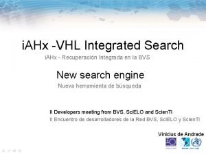 i AHx VHL Integrated Search i AHx Recuperacin