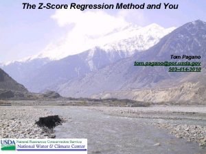 The ZScore Regression Method and You Tom Pagano