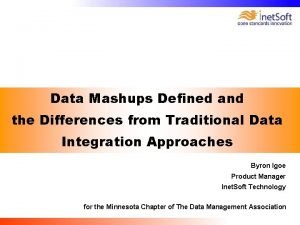 Enterprise data mashup