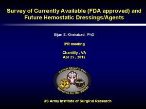 Survey of Currently Available FDA approved and Future