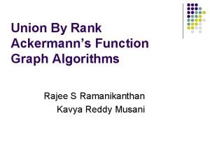 Ackermann function graph