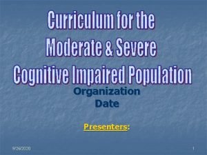 Organization Date Presenters 9262020 1 Michigan Statewide Model