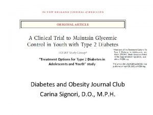 Treatment Options for Type 2 Diabetes in Adolescents