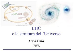 LHC e la struttura dellUniverso Luca Lista INFN
