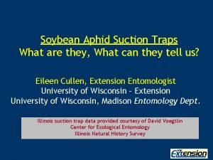 Soybean Aphid Suction Traps What are they What