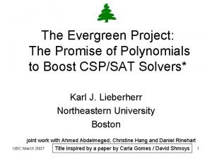 The evergreen project The evergreen project
