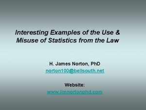 Misuse of statistics examples