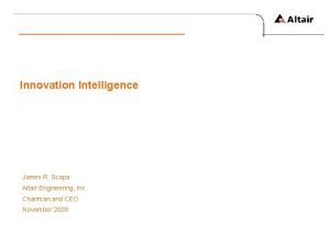 Altair innovation intelligence