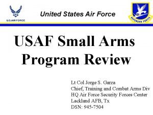 United States Air Force USAF Small Arms Program