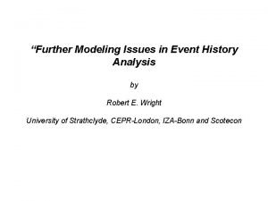 Event history modeling