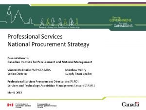 Procurement strategy presentation