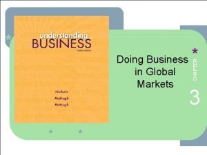 Doing Business in Global Markets Nickels 1 1