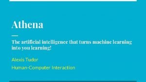 Athena machine learning