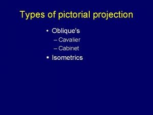 Cavalier projection and cabinet projection