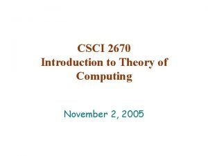 Csci 2670