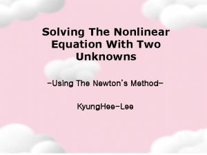 Equation with two unknowns