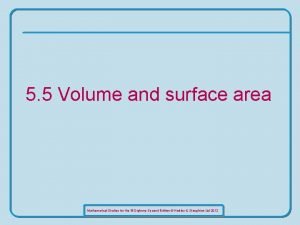 Area of cross section