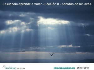 La ciencia aprende a volar Leccin II sonidos