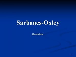 Sarbanes oxley act summary
