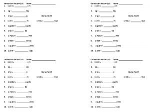 1 inch quiz