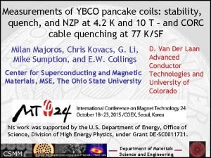 Measurements of YBCO pancake coils stability quench and